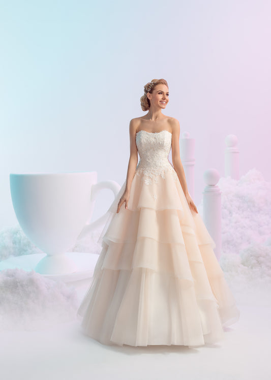 Brautkleid Elizabeth E-3702T Größe 40 peach